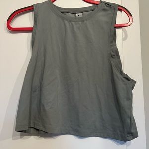 YogaLicious grey cropped tank